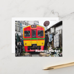 Cartão Postal De Festividades Mercado Ferroviário - Mae Klong Vintage - Tailândi