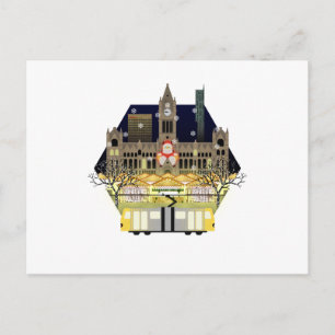 Cartão Postal De Festividades Mercados de Natal de Manchester