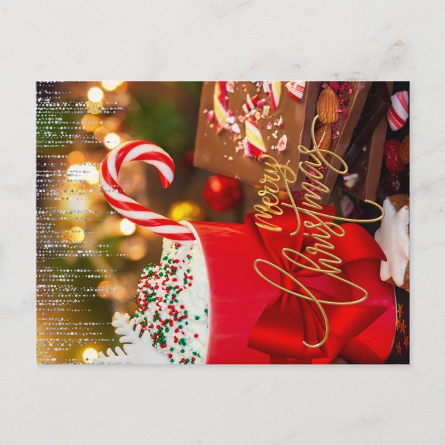 CARTÃO POSTAL DE FESTIVIDADES MERRY CHRISTMAS (Frente)