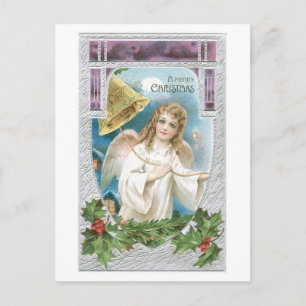 Cartão Postal De Festividades Merry Christmas - Angel Rings the Bell of Joy