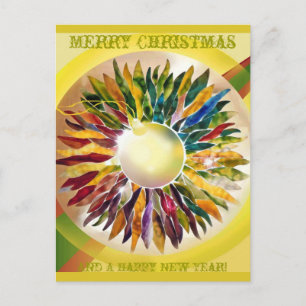 Cartão Postal De Festividades Merry Christmas Decorating Glass