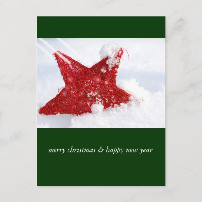 Cartão Postal De Festividades merry christmas & happy new year (Frente)