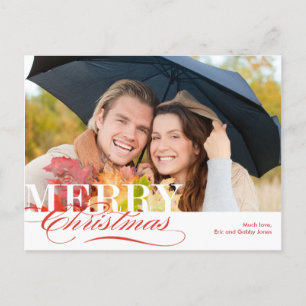 Cartão Postal De Festividades Merry Christmas Holiday Photo Card