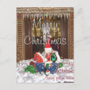 Cartão Postal De Festividades Merry Christmas holidays away from home Inspired A