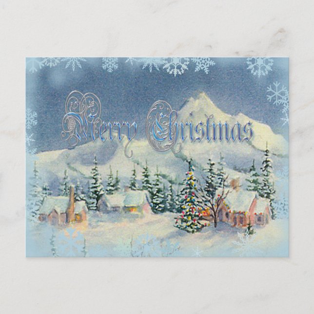 CARTÃO POSTAL DE FESTIVIDADES MERRY CHRISTMAS HOUSS POR SHARON SHARPE (Frente)