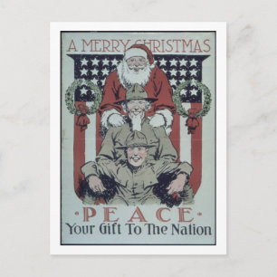 Cartão Postal De Festividades Merry_Christmas._Peace._Propaganda Poster