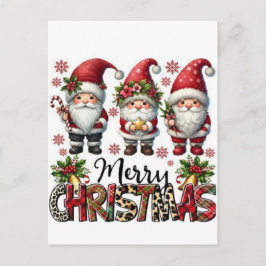 Cartão Postal De Festividades Merry Christmas Postcard | Festive Holiday Greetin