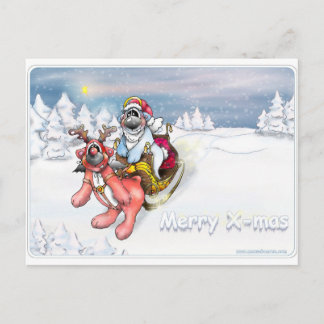 Cartão Postal De Festividades merry xmas, weihnachten alegre postkarte post card