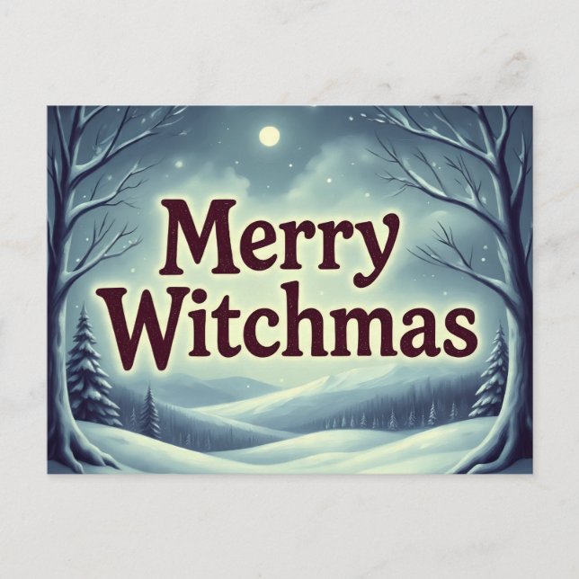 Cartão Postal De Festividades MerryWitchmas  (Frente)