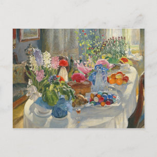 Cartão Postal De Festividades Mesa páscoa