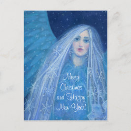 Cartão Postal De Festividades Metelitsa Garota de Neve Snegurochka Anjo de Natal