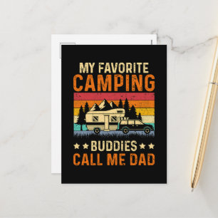 Cartão Postal De Festividades Meu Acampamento Favorito - Amigos Me Chamam de Pai