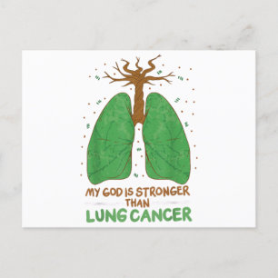 Cartão Postal De Festividades Meu Deus É Mais Forte Que O Cancer Pulmonar