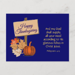Cartão Postal De Festividades Meu Deus Entregará | AGRADECIMENTO FELIZ A Christi