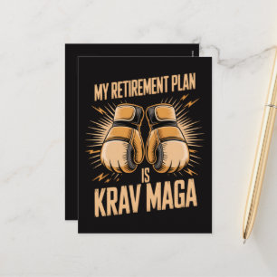 Cartão Postal De Festividades Meu Plano de Aposentadoria É Krav Maga