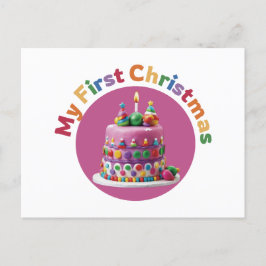 Cartão Postal De Festividades Meu Primeiro Natal #1