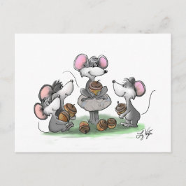 Cartão Postal De Festividades Mic, Mac e a ilustração feliz do Dia de os pais de