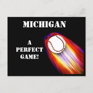 CARTÃO POSTAL DE FESTIVIDADES MICHIGAN BASEBALL