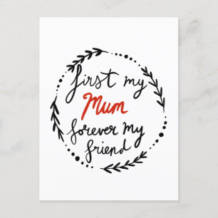 Cartão Postal De Festividades Minha mãe, minha amiga