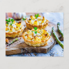 Cartão Postal De Festividades Mini Asparagus Quiches com Feta