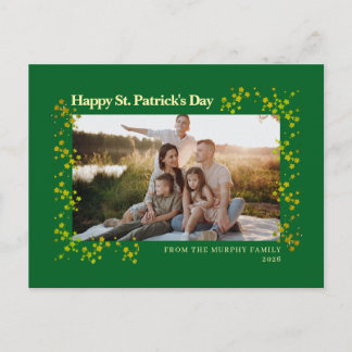 Cartão Postal De Festividades Minimalist lucky shamrock st. Patrick's Day Photo
