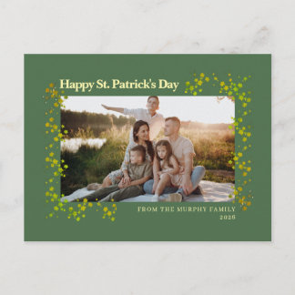 Cartão Postal De Festividades Minimalist lucky shamrock st. Patrick's Day Photo