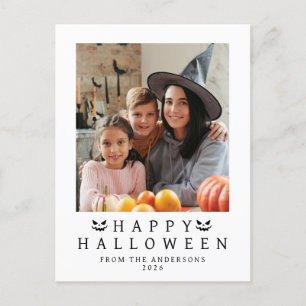 Cartão Postal De Festividades Mínimalista Moderno Spooky Feliz Halloween 1 Foto