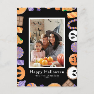 Cartão Postal De Festividades Mínimalista Moderno Spooky Feliz Halloween 1 Foto