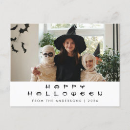 Cartão Postal De Festividades Mínimalista Moderno Spooky Feliz Halloween 1 Foto