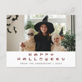 Cartão Postal De Festividades Mínimalista Moderno Spooky Feliz Halloween 1 Foto