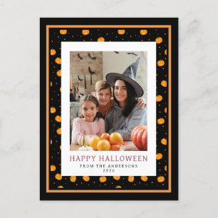 Cartão Postal De Festividades Mínimalista Spooky Happy Halloween 1 Foto