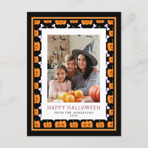 Cartão Postal De Festividades Mínimalista Spooky Happy Halloween 1 Foto
