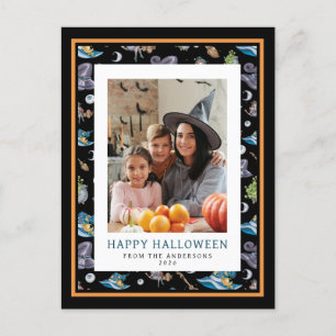 Cartão Postal De Festividades Mínimalista Spooky Happy Halloween 1 Foto