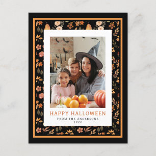 Cartão Postal De Festividades Mínimalista Spooky Happy Halloween 1 Foto