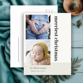 Cartão Postal De Festividades Mínimo Negrito 2 Foto Natal Preto Mais Merrista