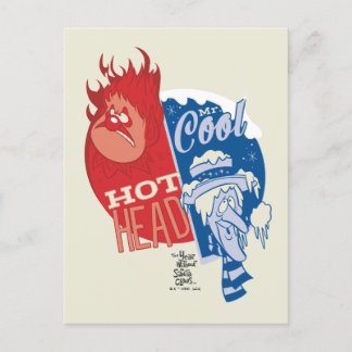Cartão Postal De Festividades Miserável do Calor Cabeça Quente & Miserável da Ne