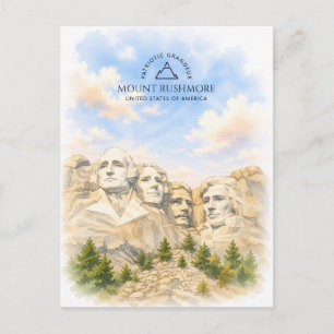 Cartão Postal De Festividades MMount Rushmore Marco Iconico   Viagem