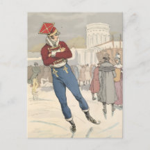 Moda de Patinação no Gelo Parisiense Vintage 1898