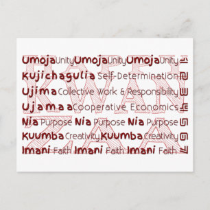 Cartão Postal De Festividades Modern Happy Kwanzaa