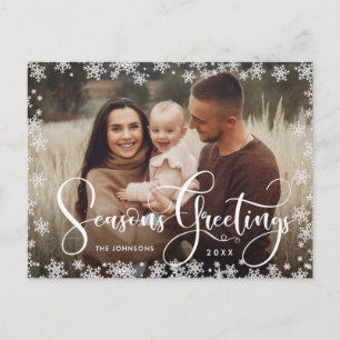 Cartão Postal De Festividades Modern Seasons saúda FOTO Natal