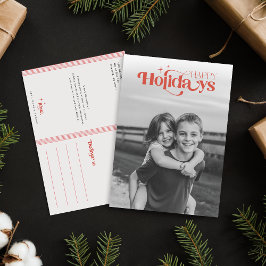 Cartão Postal De Festividades Modern Stylish Script Happy Children Photo