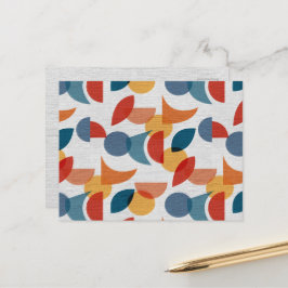Cartão Postal De Festividades Moderno do século médio Abstrato Geométrico Brito