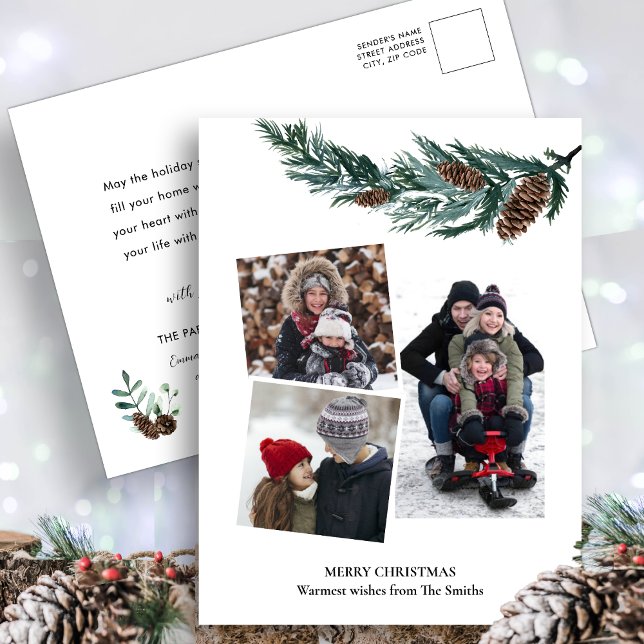 Cartão Postal De Festividades Mola de Cana Verde Rústica (Criador carregado)