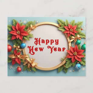 Cartão Postal De Festividades Moldura Festiva de Natal