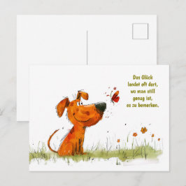 Cartão Postal De Festividades Momento de cão de história em quadrinhos em aquare