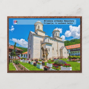 Cartão Postal De Festividades MONASTÉRIOS SÉRVIOS - mosteiro de Mileševa 2