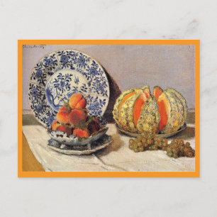 Cartão Postal De Festividades Monet - A Vida Estática com Melão