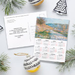 Cartão Postal De Festividades Monet Art Painting Calendar 2025 Cheers Education<br><div class="desc">Apresentando nosso delicado Calendário Minimalista de 2025, uma peça impressionante projetada para elevar seus dias e meses para vir. Este calendário cuidadosamente elaborado mostra uma estética minimalista refinada, permitindo apreciar a beleza de cada data e desfrutando do notável trabalho de arte de Claude Monet (francês, 1840-1926), que apresenta a Estrada...</div>