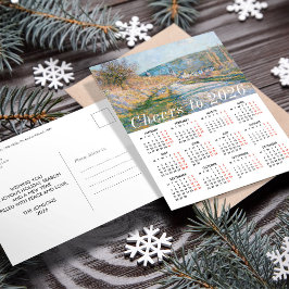 Cartão Postal De Festividades Monet Art Painting Calendar 2026 Cheers Education