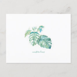 Cartão Postal De Festividades Monstera Tropical